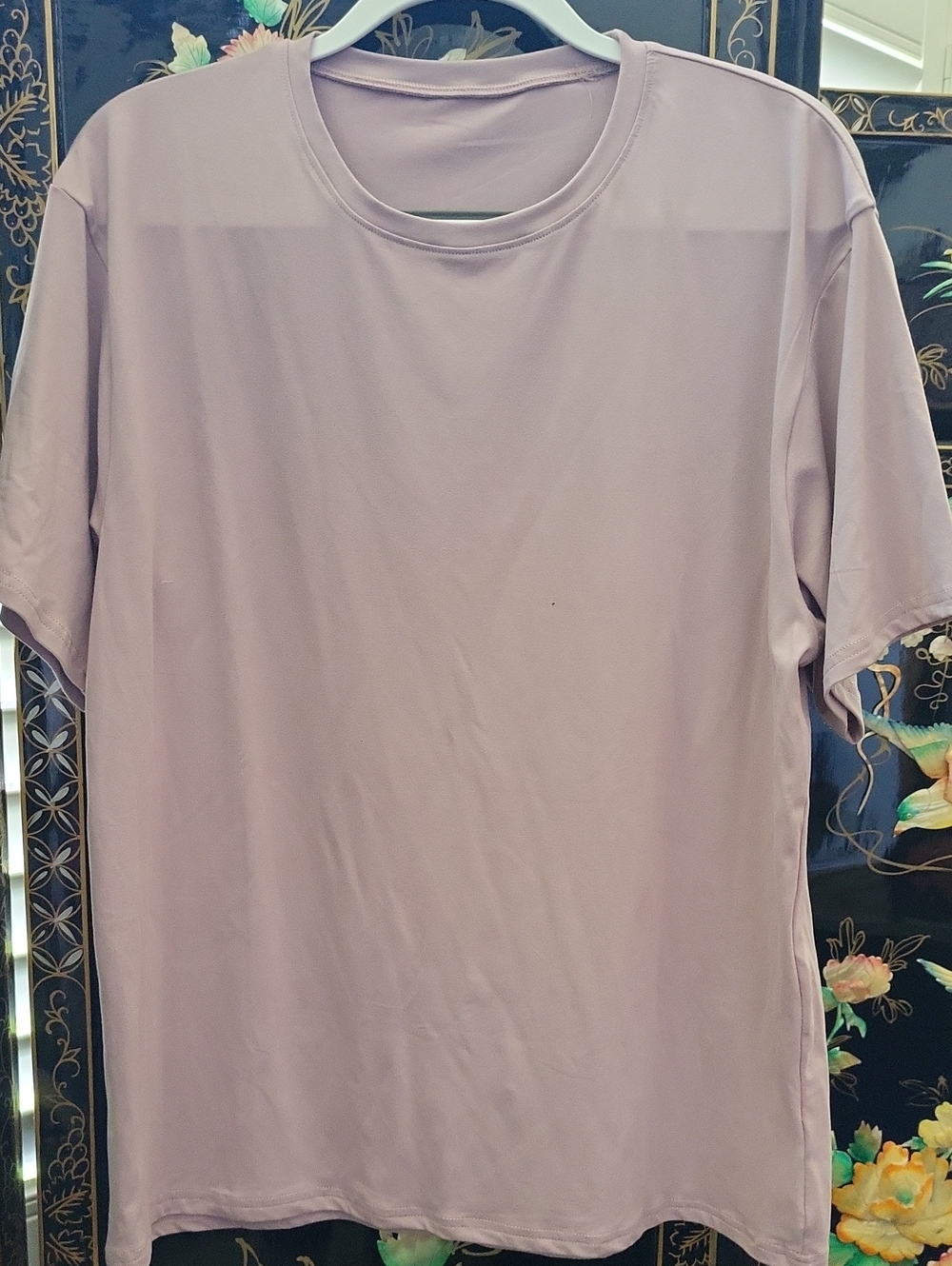 Crewneck Short-Sleeve T-Shirt in Light Lavender